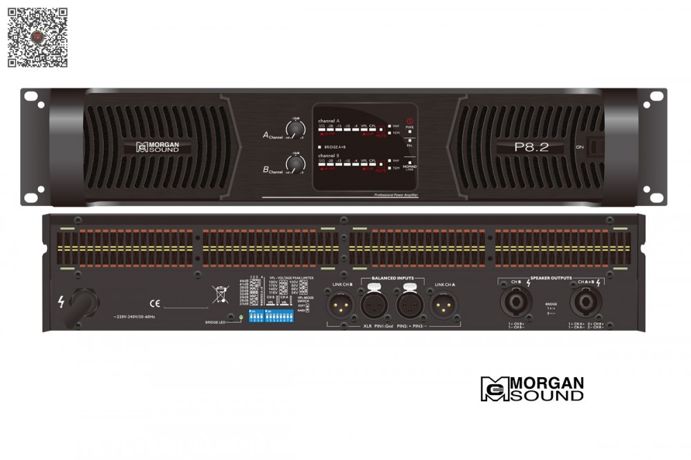 Đẩy công suất Morgan Sound P8.2 2 kênh cho sub
